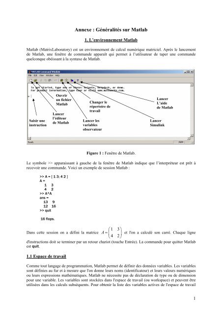 TP simulation Ã  l'aide du logiciel MATLAB - LASC