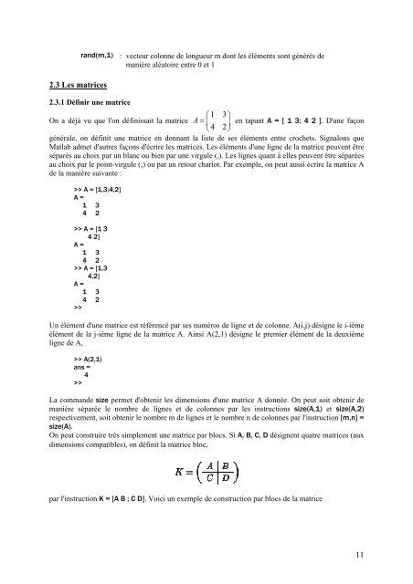 TP simulation Ã  l'aide du logiciel MATLAB - LASC