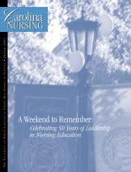 Carolina Nursing, Spring 2001 - School of Nursing - University of ...