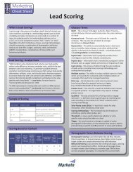 Lead Scoring Cheat Sheet: PDF - Marketo