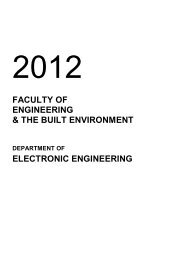 faculty of engineering & the built environment electronic ... - CS DUT