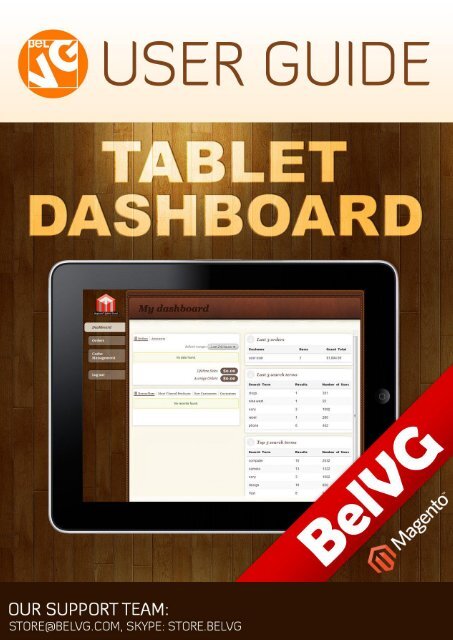 Tablet Dashboard User Guide - BelVG Magento Extensions Store