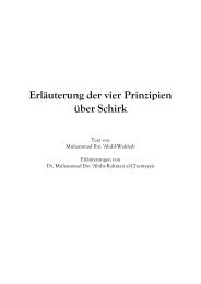 ErlÃ¤uterung der vier Prinzipien Ã¼ber Schirk - Salaf.de