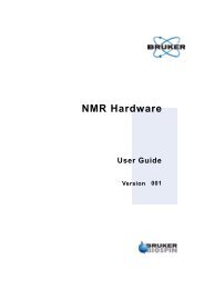 Bruker NMR Hardware User Guide - Pascal-Man