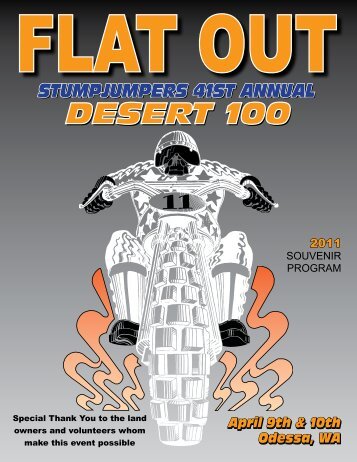 2011 Desert 100 Program - Stumpjumpers Motorcycle Club