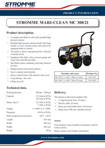 STROMME MARI-CLEAN MC 300/21 - Eitzen group