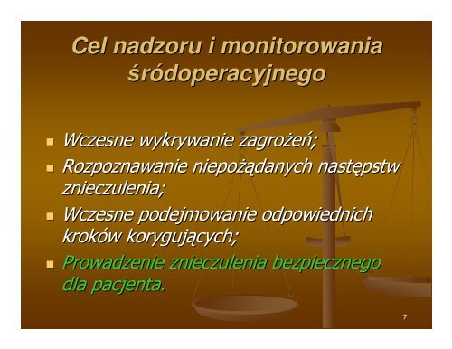 NadzÃ³r i monitorowanie w czasie znieczulenia