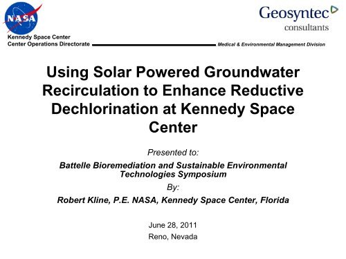 Using Solar-Powered Groundwater Recirculation to Enhance ...