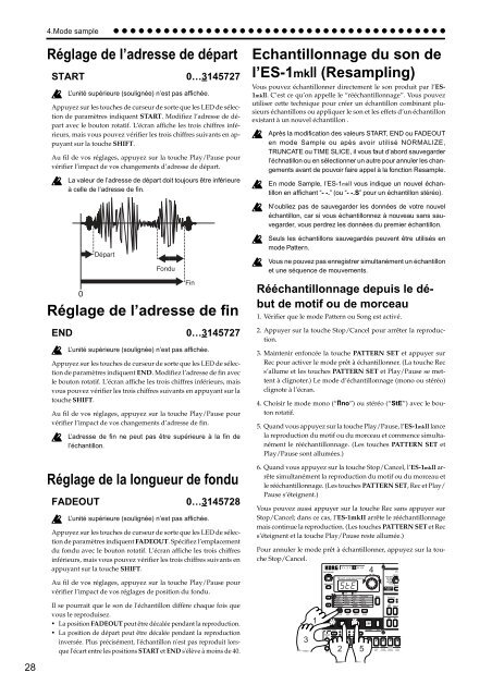 Guide d'utilisation PDF Korg Electribe ES-1 mk2 en ... - killerloops.net