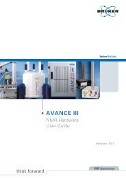 AVANCE III NMR Hardware User Guide - Pascal-Man