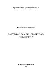 rozvojovÃ¡ pomoc a spoluprÃ¡ca - Fakulta medzinÃ¡rodnÃ½ch vzÅ¥ahov