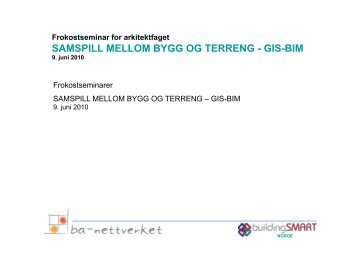 samspill mellom bygg og terreng - gis-bim - buildingSMART