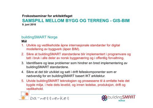 samspill mellom bygg og terreng - gis-bim - buildingSMART