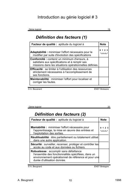 Introduction au gÃ©nie logiciel # 3 plan QualitÃ© - Service d'echange ...