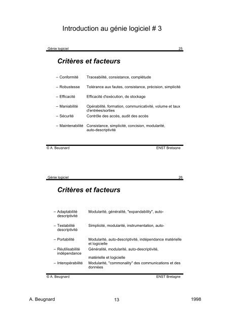 Introduction au gÃ©nie logiciel # 3 plan QualitÃ© - Service d'echange ...