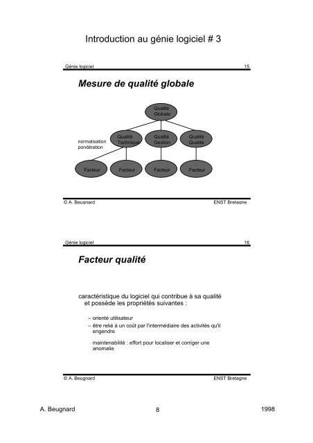 Introduction au gÃ©nie logiciel # 3 plan QualitÃ© - Service d'echange ...