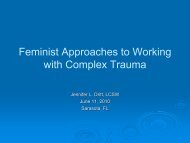 Feminist Approaches to Working with Complex Trauma