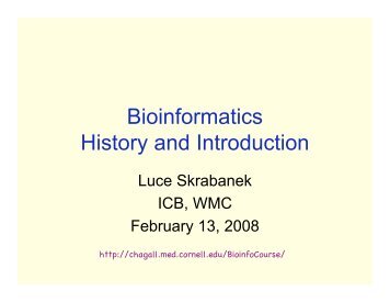 Bioinformatics History and Introduction - Chagall