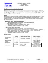 Glucose Tolerance Testing - Mayo Medical Laboratories