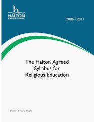 The Halton Agreed Syllabus for Religious Education