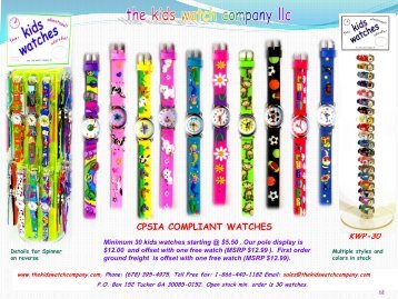 View 2012 The Kids Watch Company Catalog - Diversetoy.com