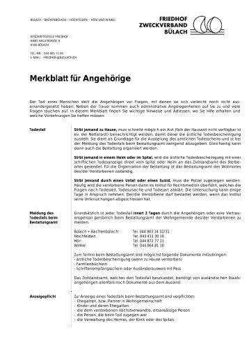 Merkblatt fÃ¼r AngehÃ¶rige