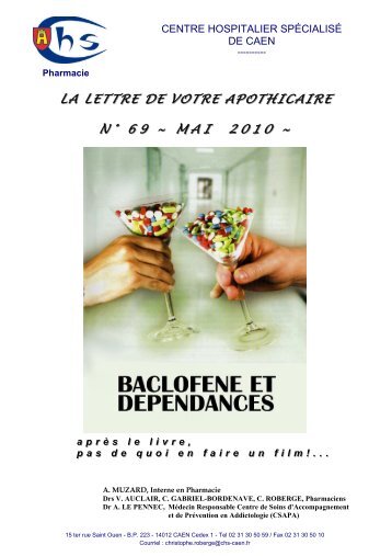 Baclofène - OMéDIT Basse-Normandie