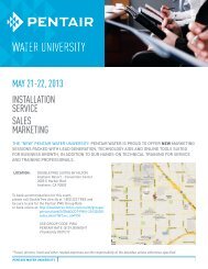 WATER UNIVERSITY - Pentair Residential Filtration