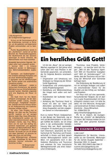Gemeindezeitung vom Juni 2002 - Stadtgemeinde Eggenburg