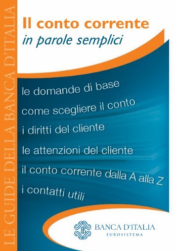 Il conto corrente in parole semplici - Banca Finnat