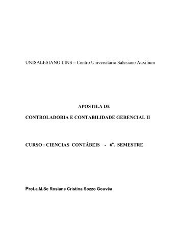 UNISALESIANO LINS Centro UniversitÃ¡rio Salesiano Auxilium ...