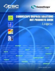 commscope uniprise solutions hot products guide - Communications ...