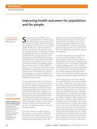 Improving health outcomes for populations and for people