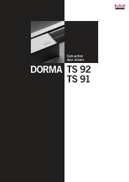 TS 92 TS 91 DORMA - BW Hardware