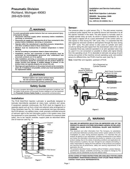 L50 Injection Lubricator - Parker