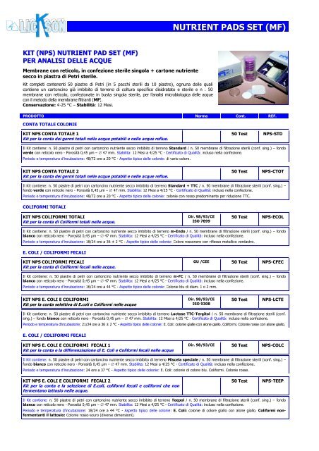 NUTRIENT PADS SET (MF) - Lickson