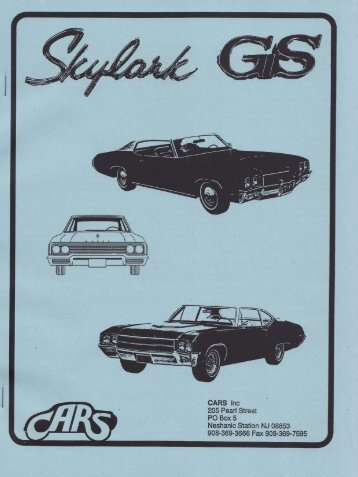 Buick Parts Catalog - Old Buick Parts - CARS. Inc.