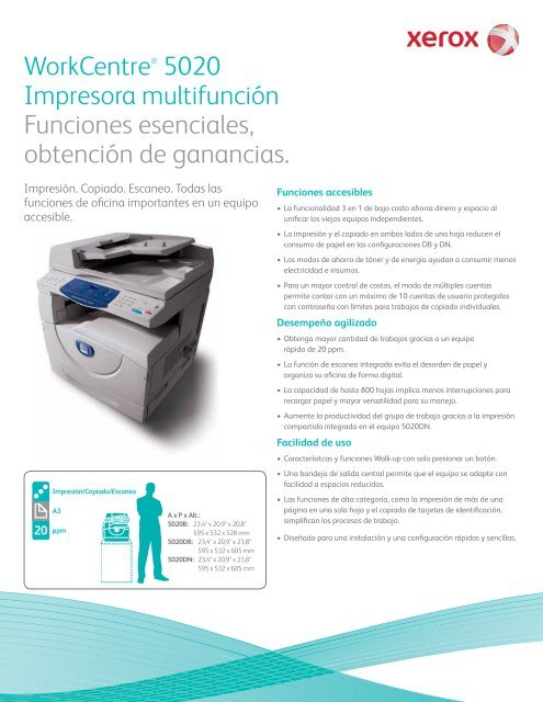 WorkCentre 5020 Brochure (PDF) - Xerox