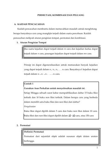 Bab 4. Permutasi Kombinasi Peluang - Blog at UNY dot AC dot ID