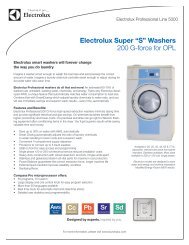 Electrolux Super “S” Washers 200 G-force for OPL - Laundrylux