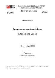 SSUM Duplexsonographie peripherer Arterien und Venen - SGUM