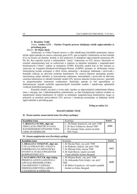 pdf,1500KB - TehnoloÅ¡ko-metalurÅ¡ki fakultet - Univerzitet u Beogradu