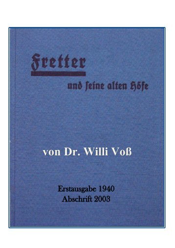 Fretter und seine alten Höfe - Heimatbund Finnentrop