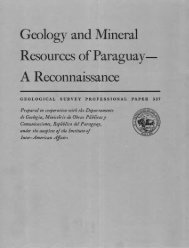 Geology and Mineral Resources of Paraguay A Reconnaissance