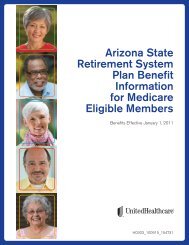 Arizona State Retirement System Plan Benefit ... - Uhcretiree.com