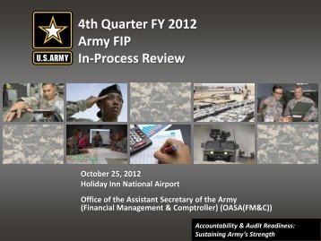 4th Quarter FY 2012 Army FIP In-Process Review - ASA(FM&C ...