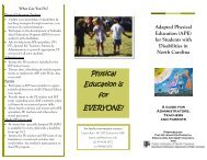 NC Adapted Physical Education Brochure