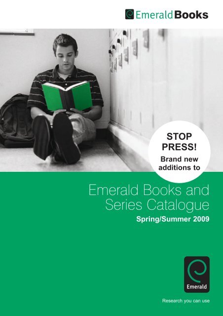 REVISED - Emerald Books Catalogue New Titles Insert