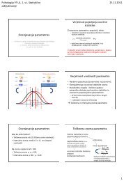 Ocenjevanje parametrov - Oddelek za psihologijo - Univerza v ...