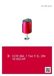 Capacitance Gauges CCR 364 (1 Â· 10-4 - 1 Torr ... - Pfeiffer Vacuum